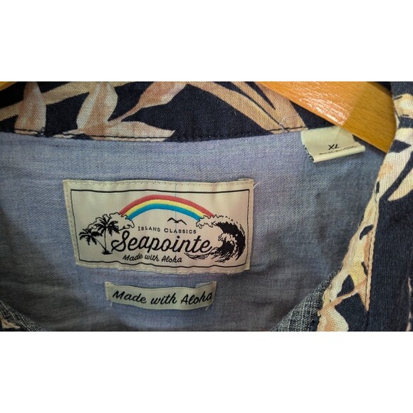Seapointe Hawaiian Men's Size XL Graphic Button Down Shirt Hawaiian Shirt (259) - Picture 3 of 3